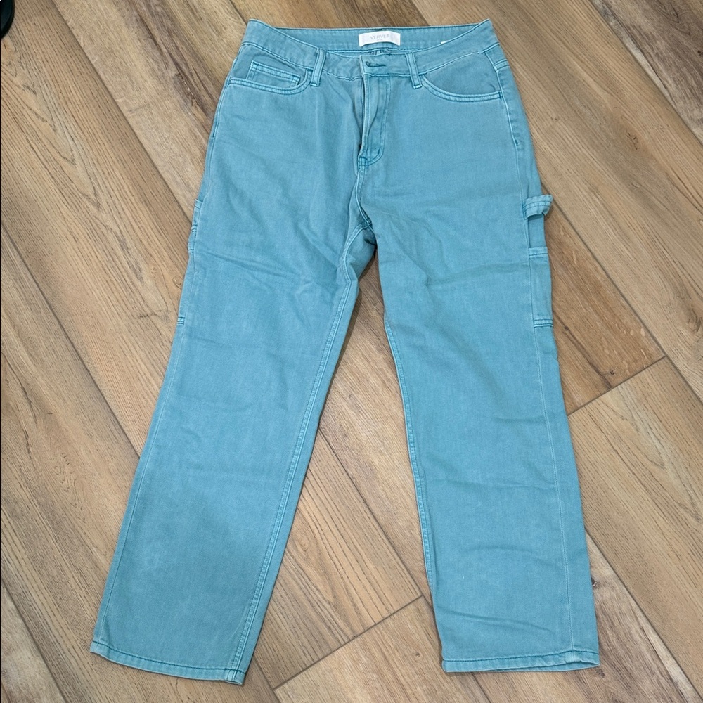 Women’s Teal Straight-Leg Jeans